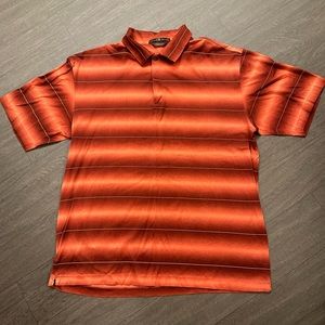 Nike golf Tiger Woods Mens red/orange short sleeve polo. Size large